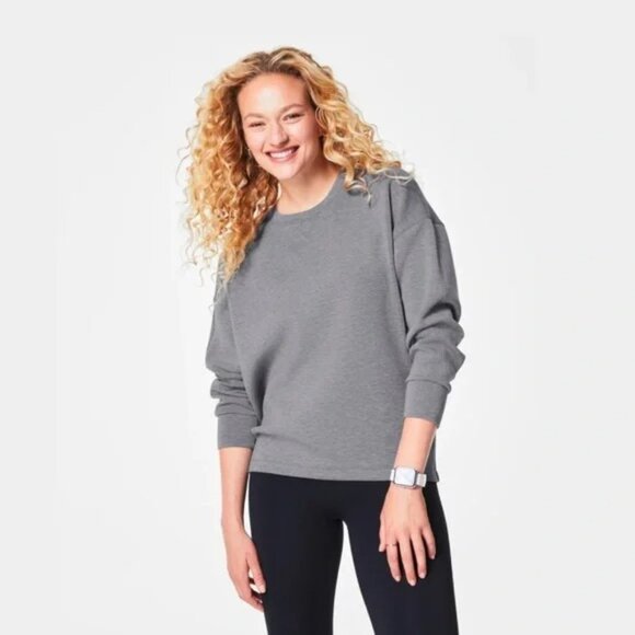 SPANX® AirEssentials Long Sleeves Crewneck Sweatshirt Womens Size Large - Picture 1 of 10